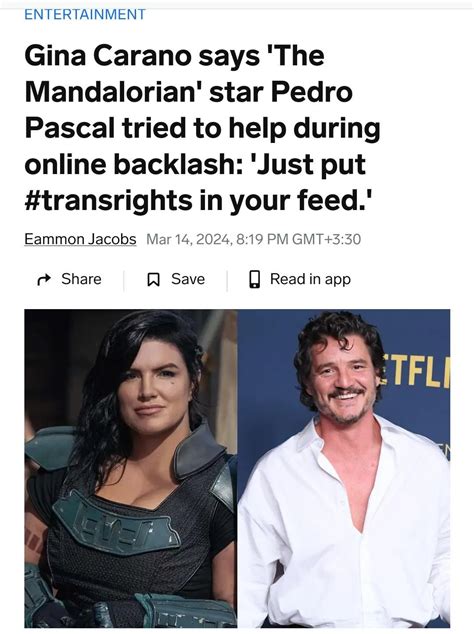 Gina carano talked about pedro newly : r/Pedro